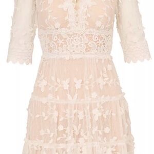 Elegant Lace Floral Dress NWT